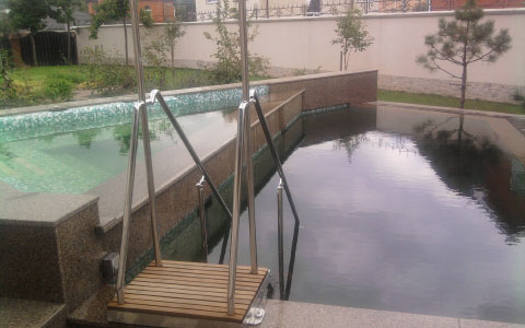 Частный бассейн без хлора в Москве объёмом 40 м3